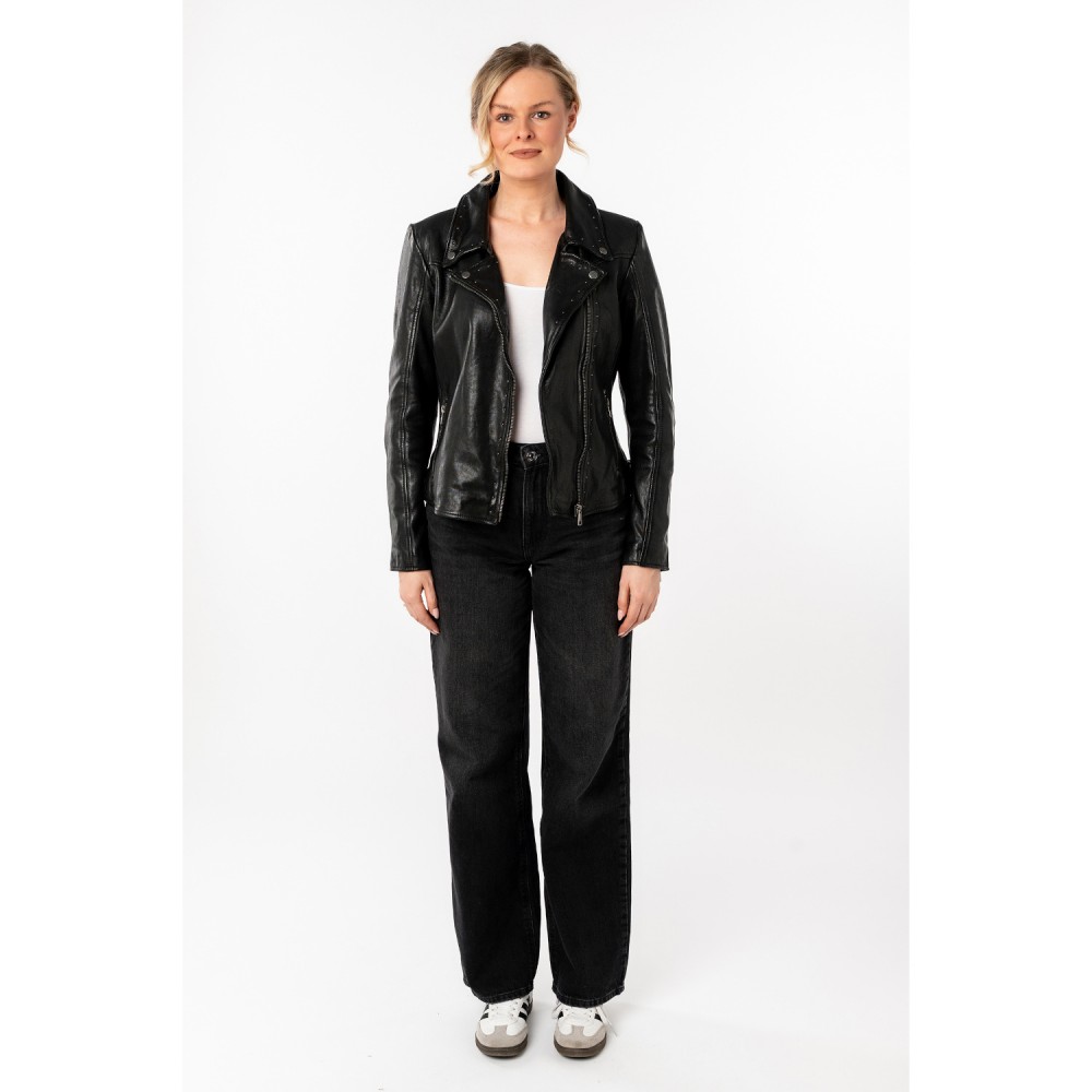 Kurtka skórzana damska Mauritius Czarna MWNoelle - readytowear