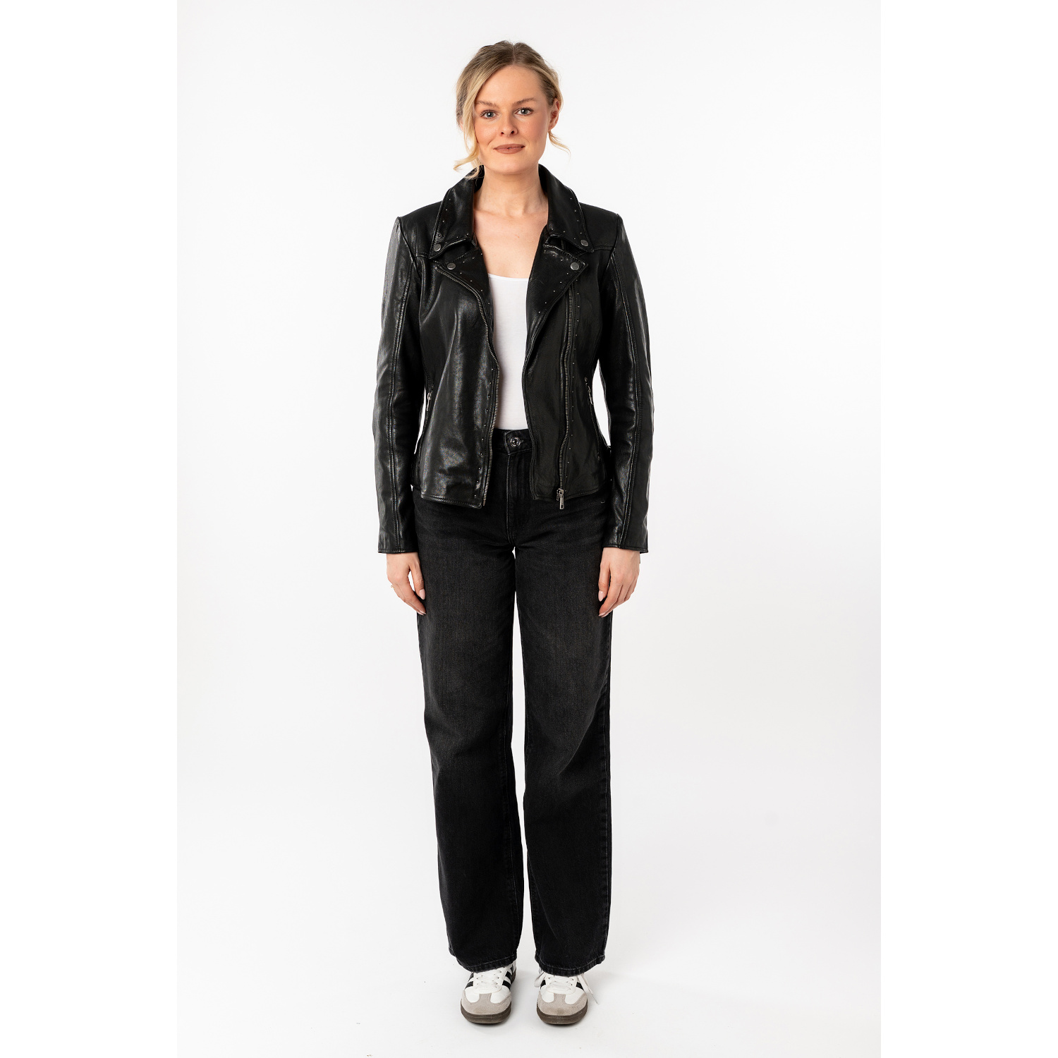 Kurtka skórzana damska Mauritius Czarna MWNoelle – Kurtki skórzane