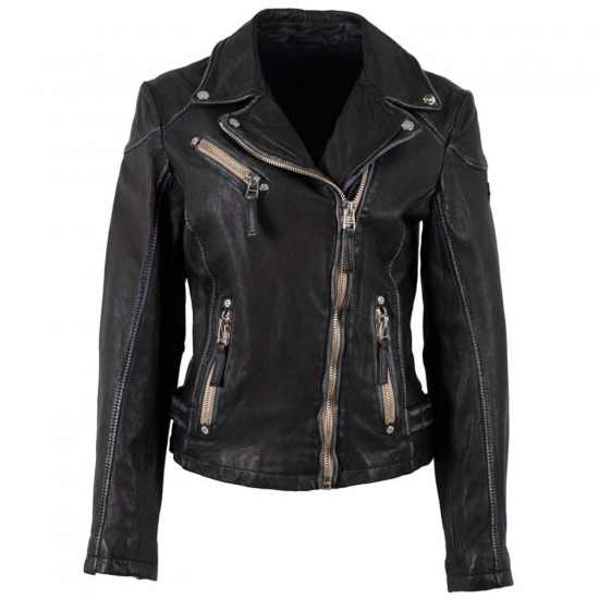 Kurtka skórzana damska Mauritius Czarna MWPGG