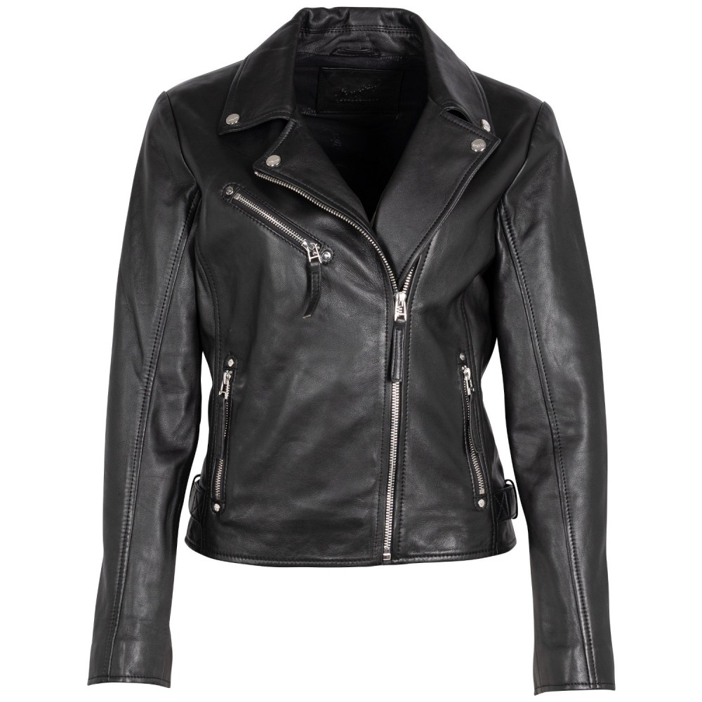 Kurtka skórzana damska Mauritius Czarna MWPasja - readytowear