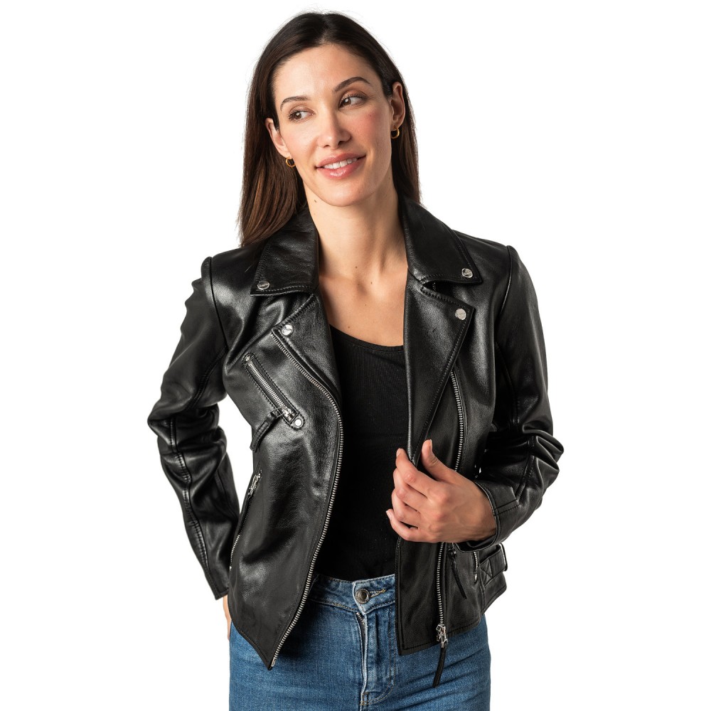 Kurtka skórzana damska Mauritius Czarna MWPasja - readytowear