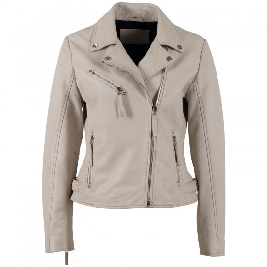 Kurtka skórzana damska Mauritius Ivory White MWPasja