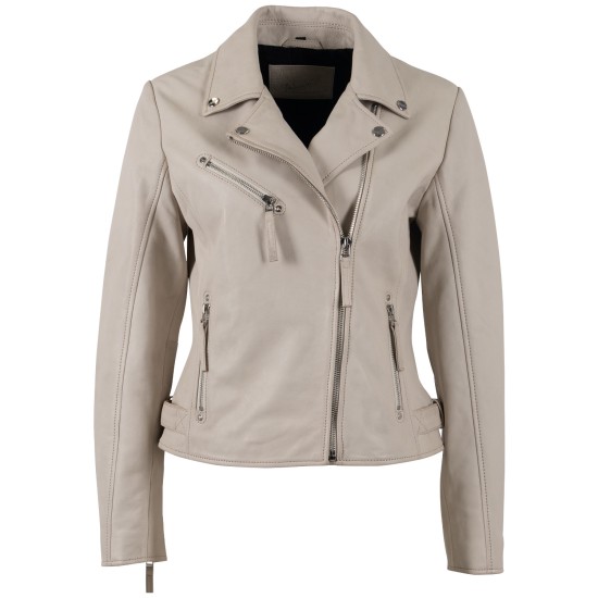 Kurtka skórzana damska Mauritius Ivory White MWPasja