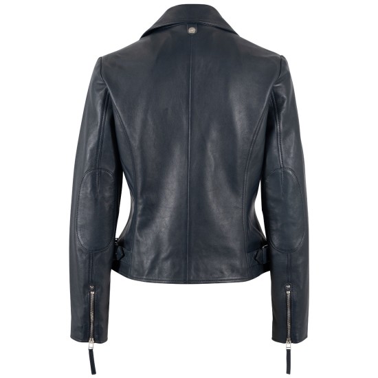 Kurtka skórzana damska Mauritius granatowa MWPasja