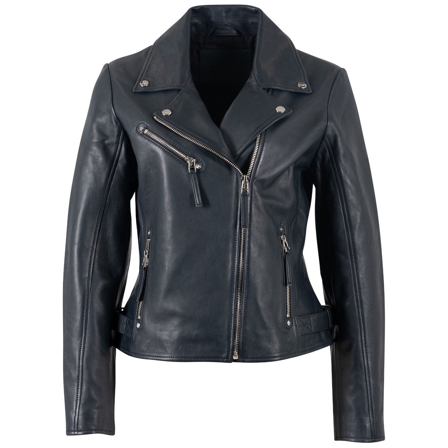 Kurtka skórzana damska Mauritius granatowa MWPasja – Kurtki skórzane