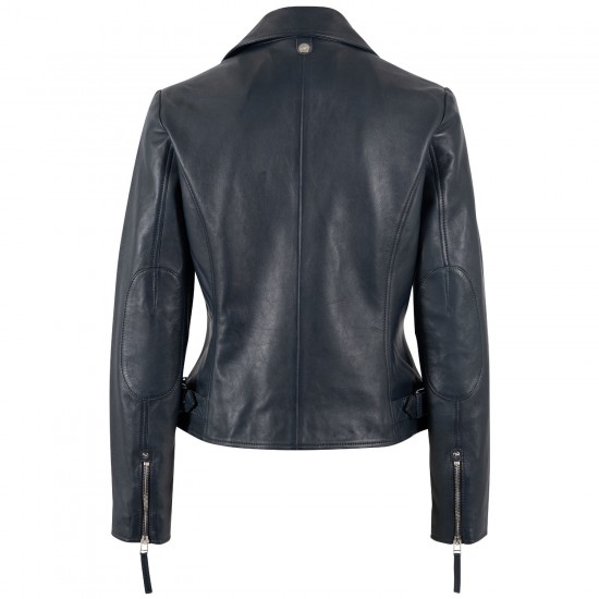 Kurtka skórzana damska Mauritius granatowa MWPasja