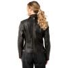 Kurtka skórzana damska Mauritius czarno-beżowa MWPeetho – Kurtki skórzane