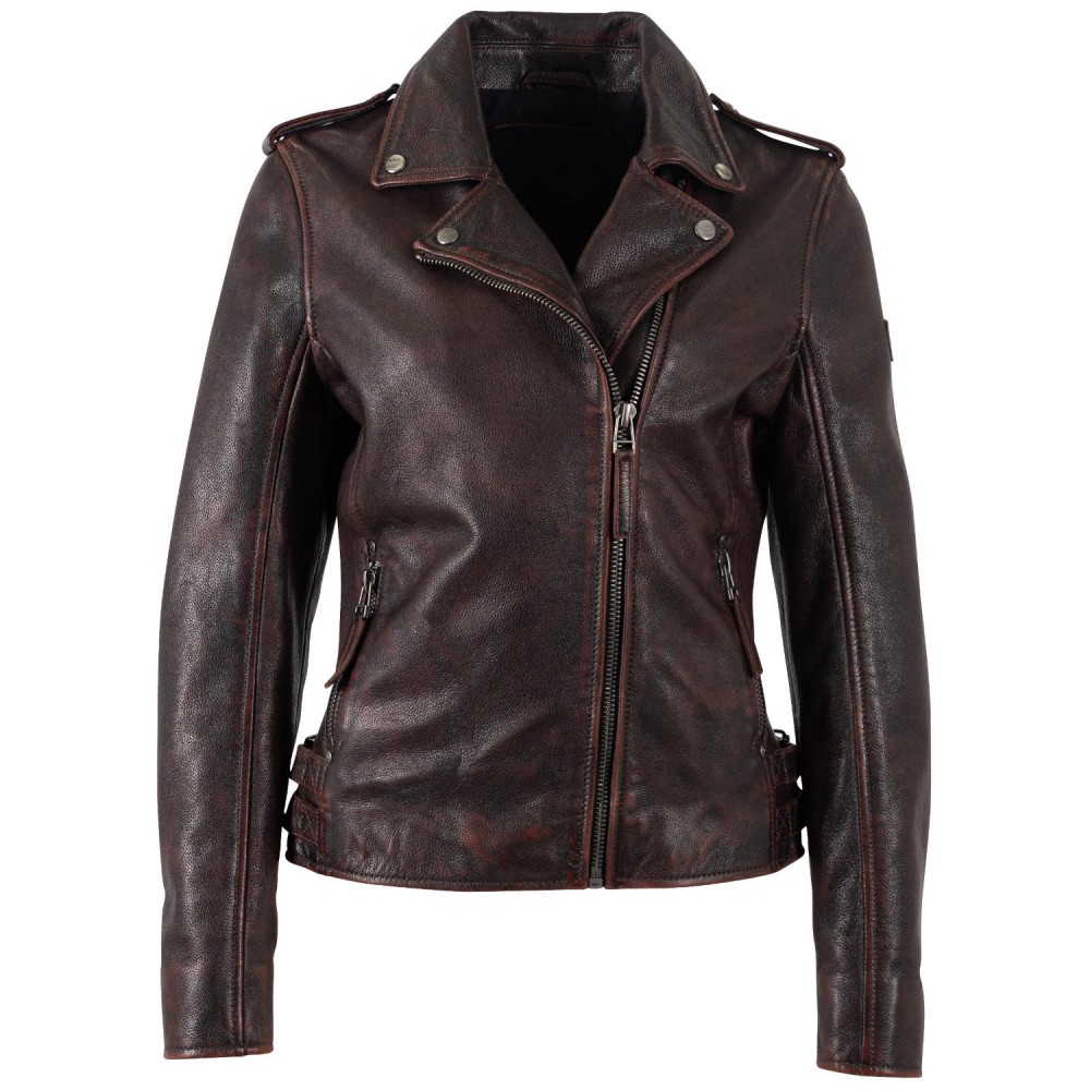 Kurtka skórzana damska Mauritius Vintage Burgundy MWPhoebe - readytowear