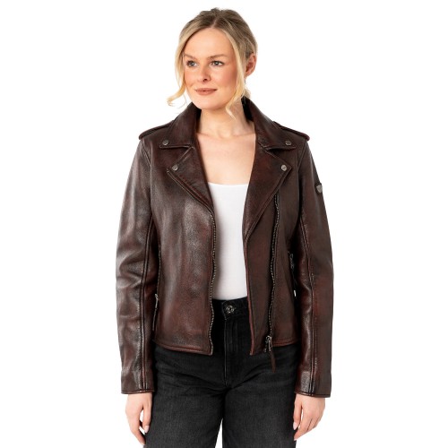 Kurtka skórzana damska Mauritius Vintage Burgundy MWPhoebe