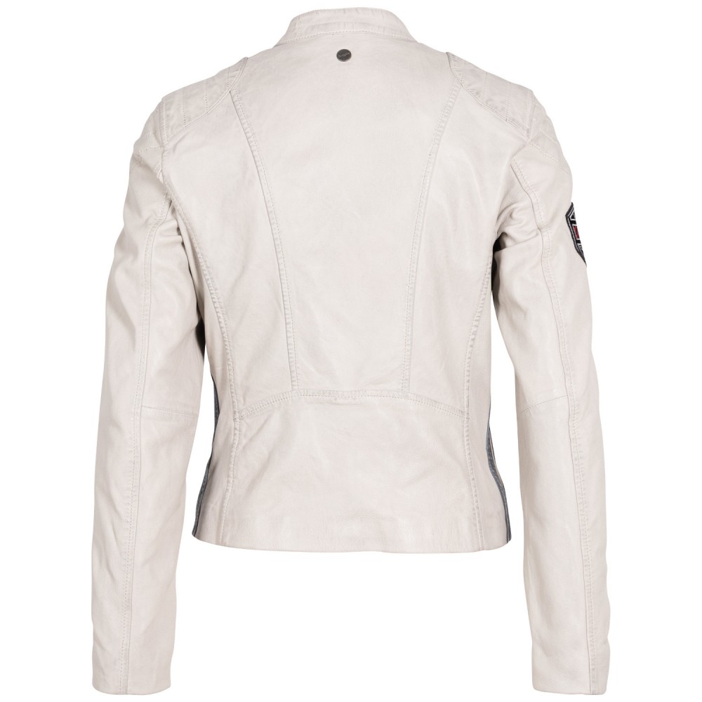 Kurtka skórzana damska Mauritius jasnobeżowa MWPhoenixia