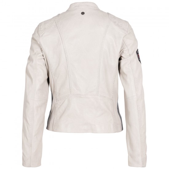 Kurtka skórzana damska Mauritius jasnobeżowa MWPhoenixia