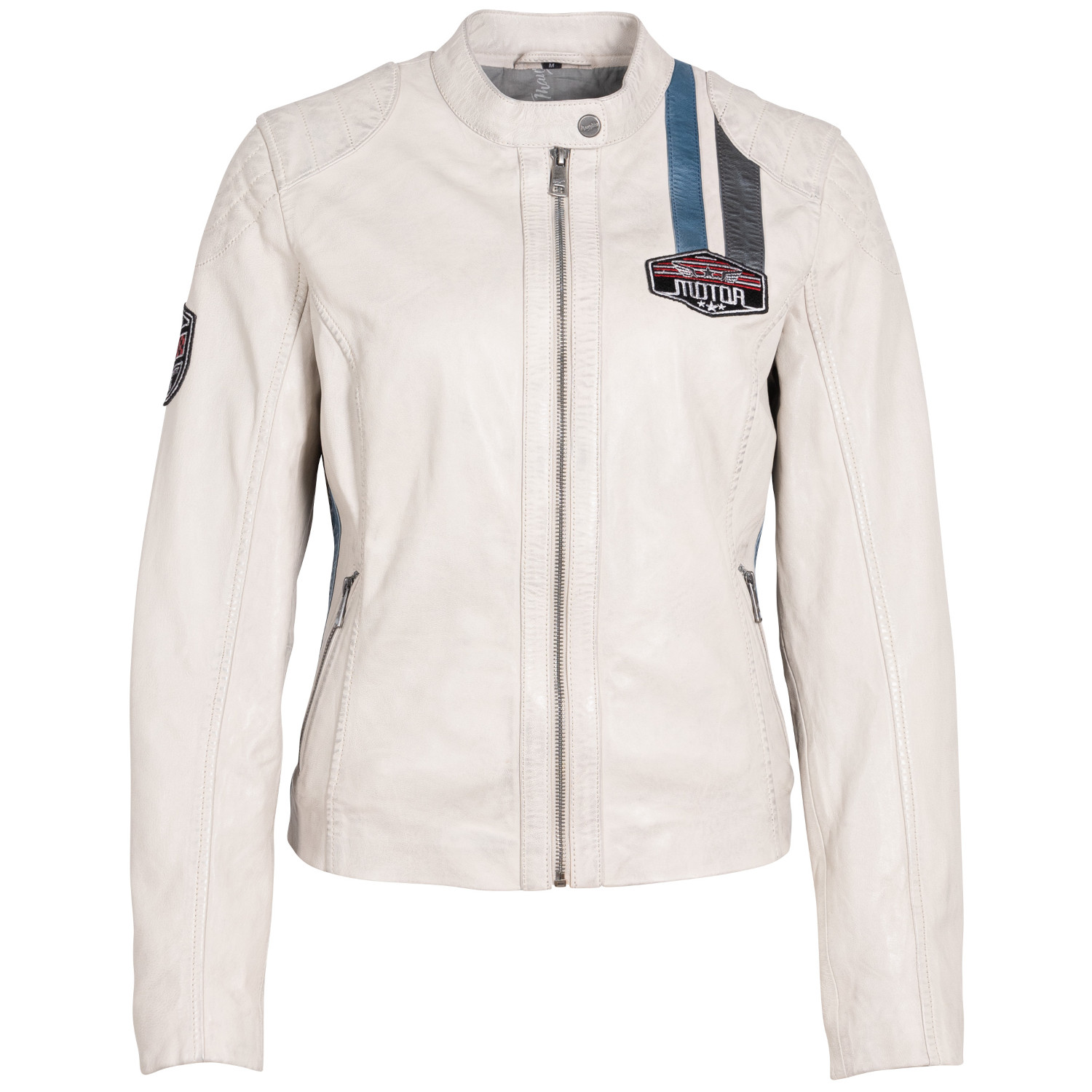 Kurtka skórzana damska Mauritius jasnobeżowa MWPhoenixia – Kurtki skórzane