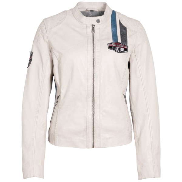 Kurtka skórzana damska Mauritius jasnobeżowa MWPhoenixia