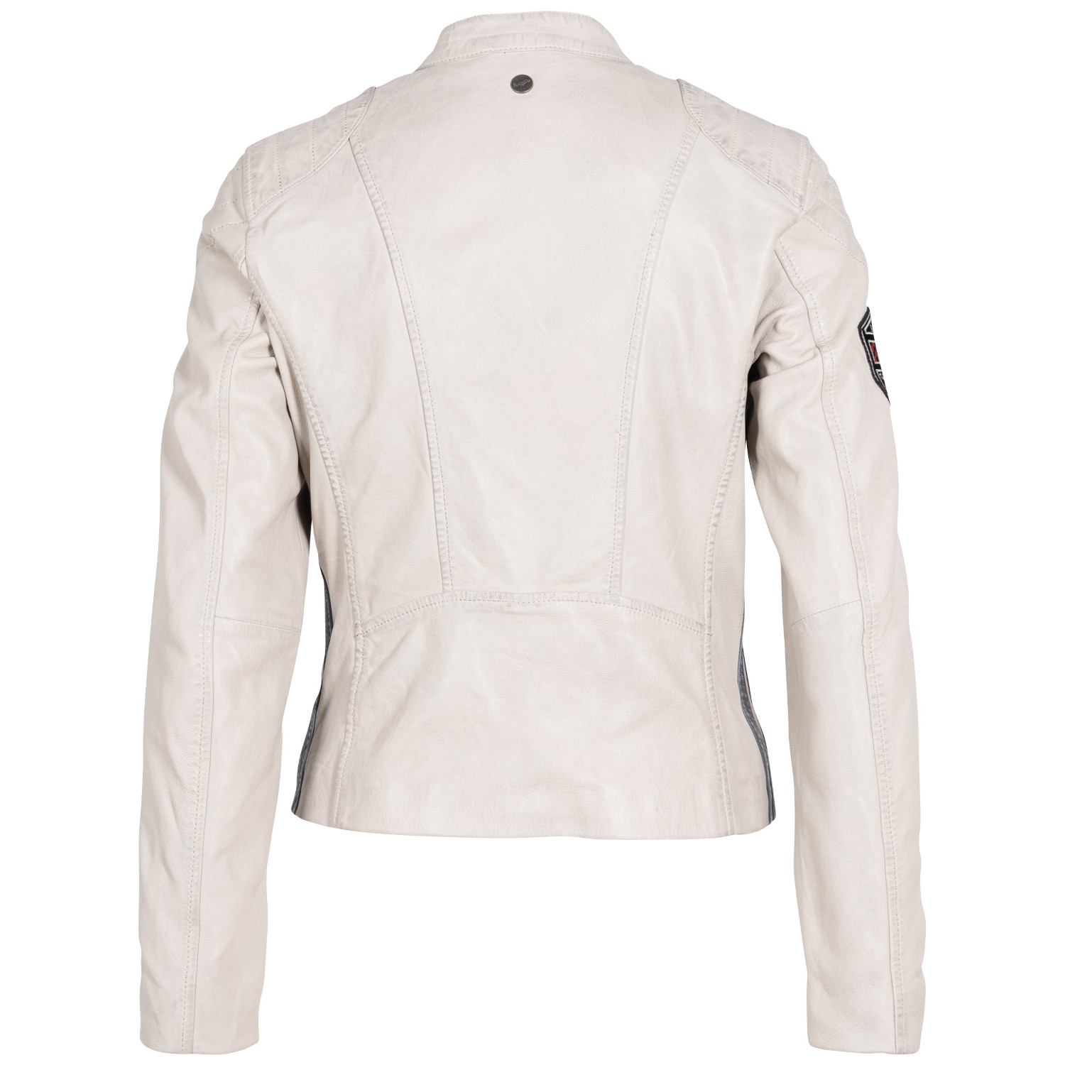 Kurtka skórzana damska Mauritius jasnobeżowa MWPhoenixia – Kurtki skórzane