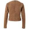 Damska krótka skórzana kurtka Mauritius Ciemny Camel MWQuynn