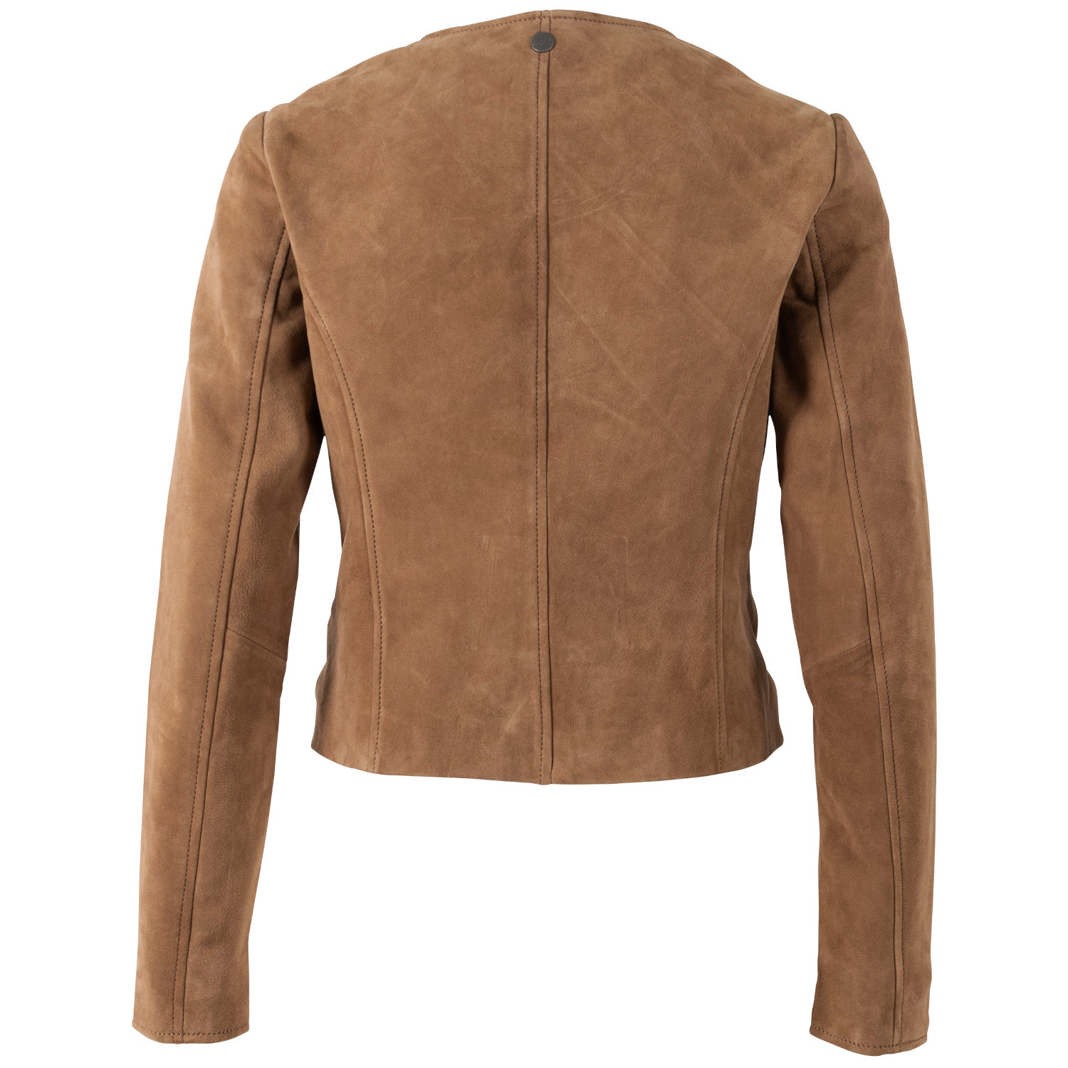 Damska krótka skórzana kurtka Mauritius Ciemny Camel MWQuynn