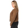 Damska krótka skórzana kurtka Mauritius Ciemny Camel MWQuynn