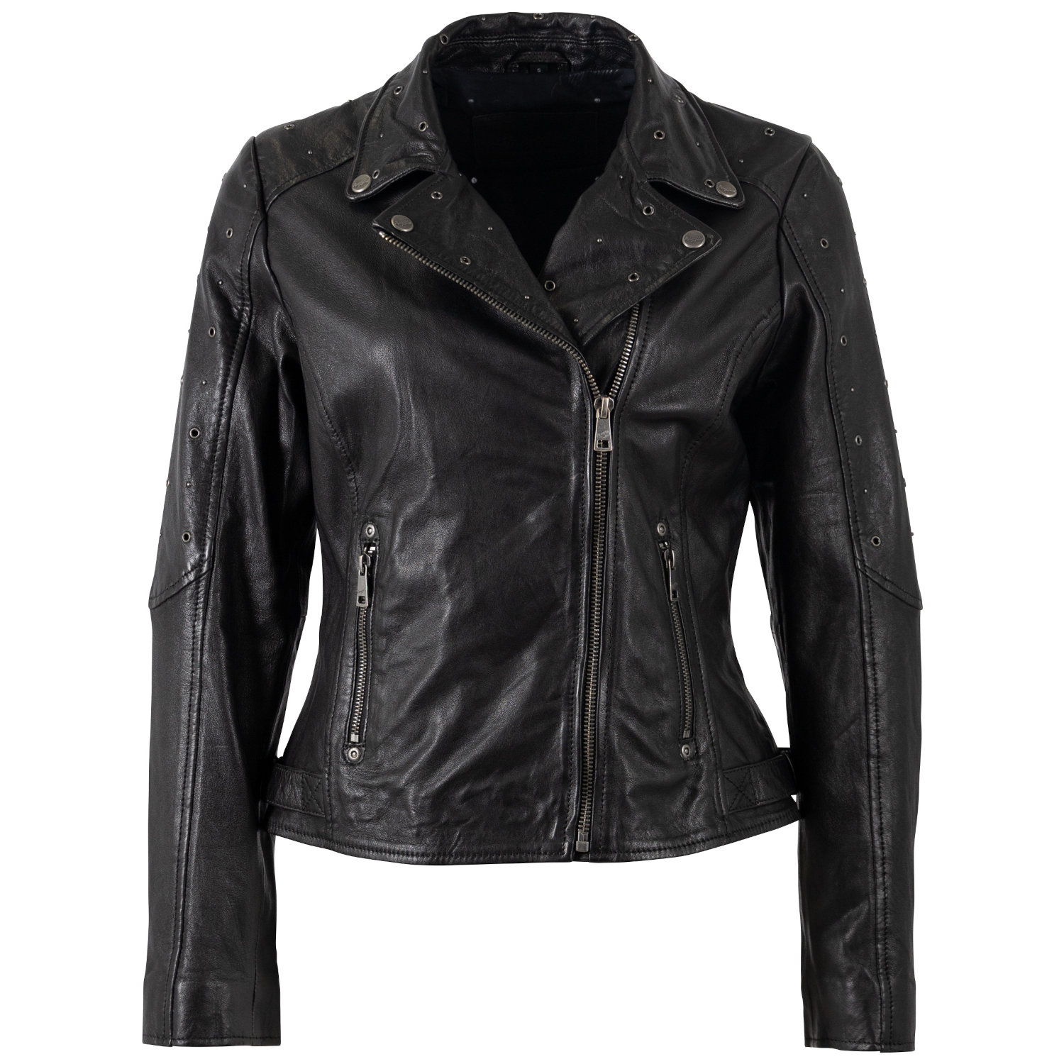 Kurtka skórzana damska Mauritius Czarna MWSharli – Kurtki skórzane