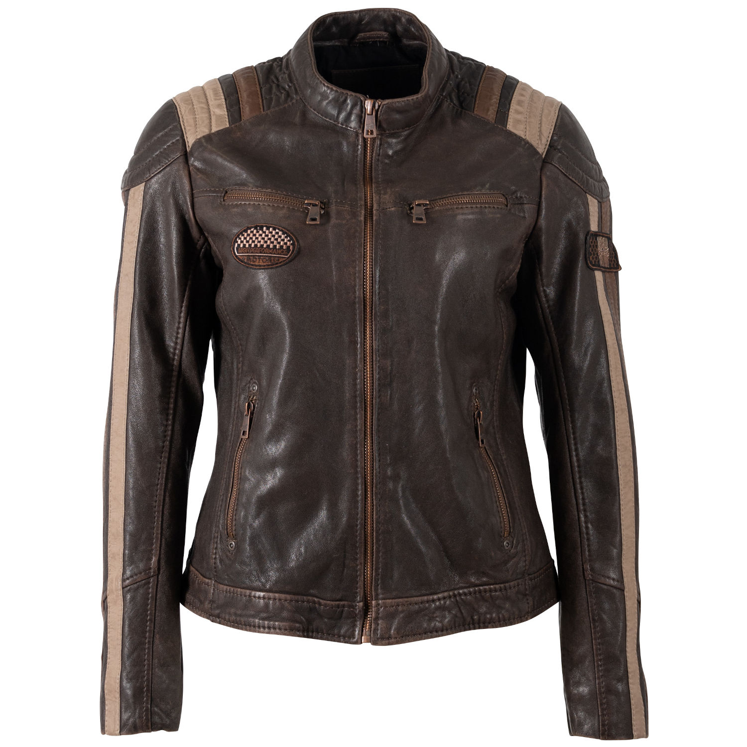 Kurtka skórzana damska Mauritius brązowa MWSpeeda – BLACK FRIDAY