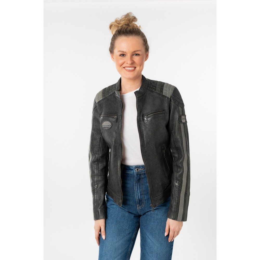 Kurtka skórzana damska Mauritius Czarna MWSpeeda - readytowear