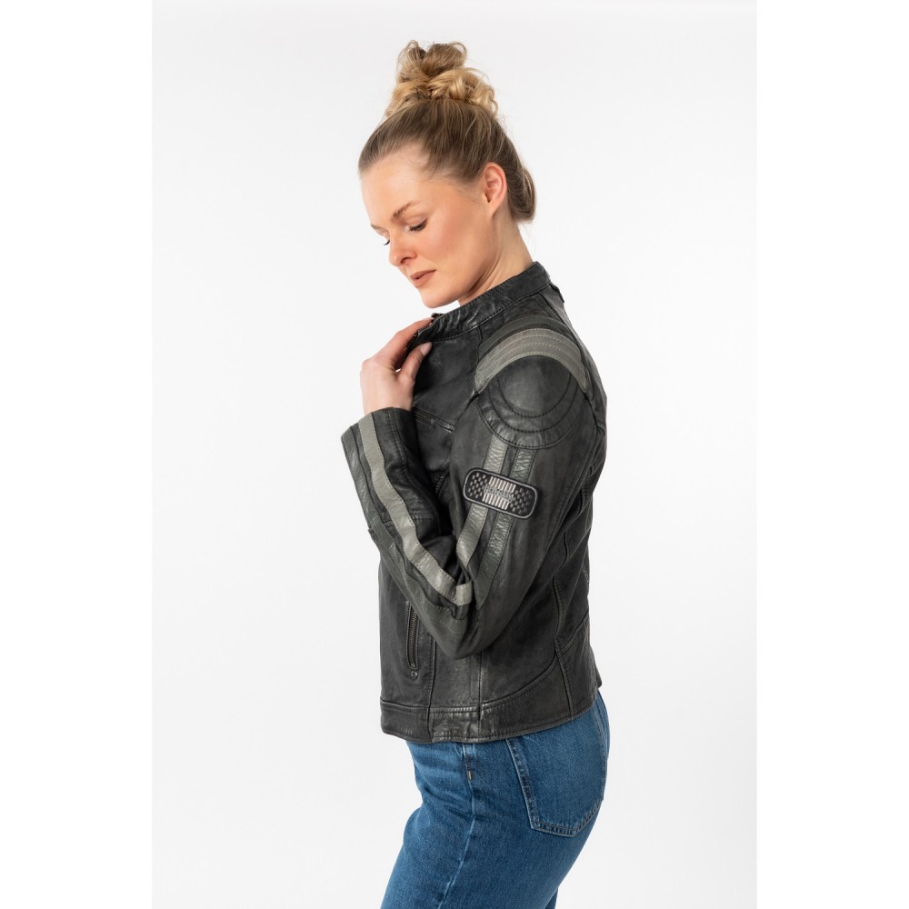 Kurtka skórzana damska Mauritius Czarna MWSpeeda - readytowear