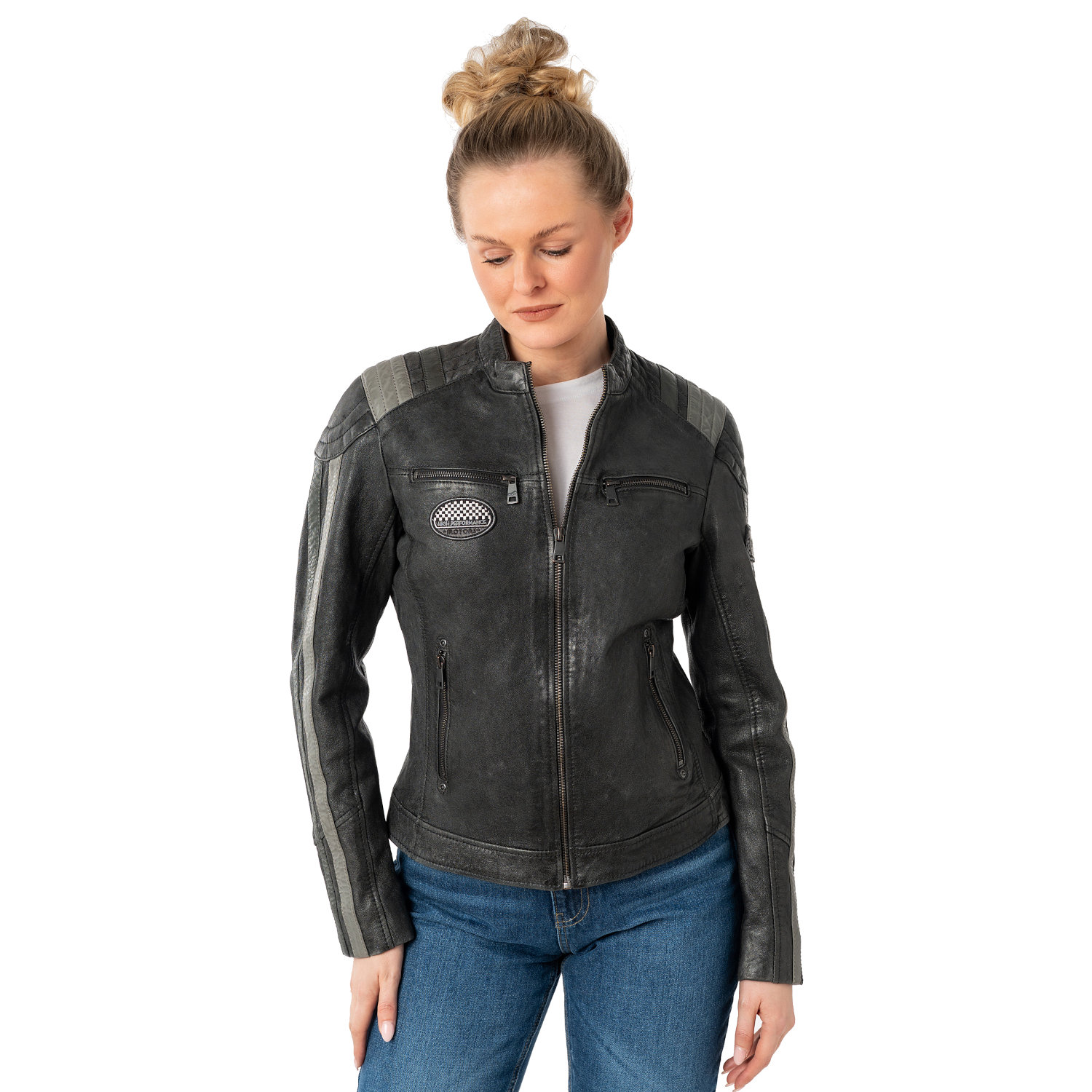 Kurtka skórzana damska Mauritius Czarna MWSpeeda – Kurtki skórzane