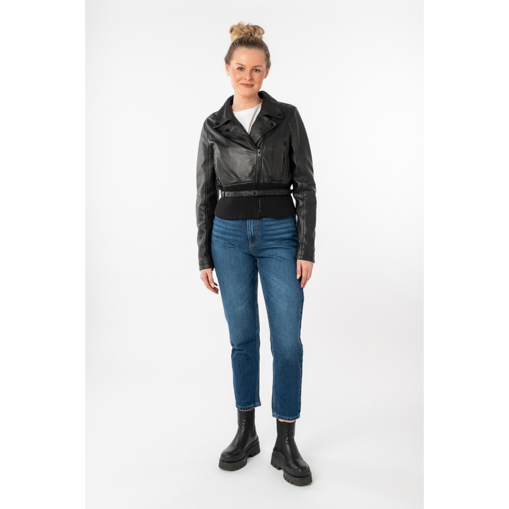 Kurtka skórzana damska Mauritius Czarna MWSunniva - readytowear