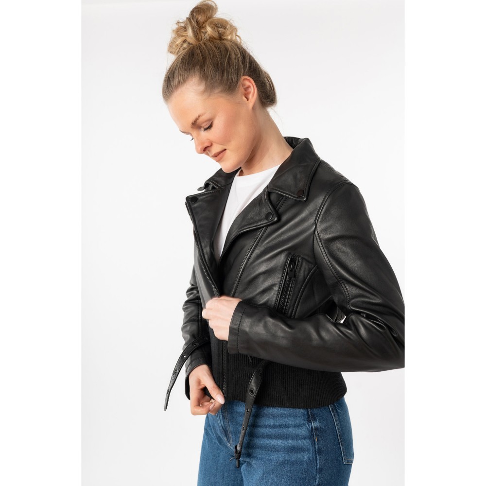 Kurtka skórzana damska Mauritius Czarna MWSunniva - readytowear