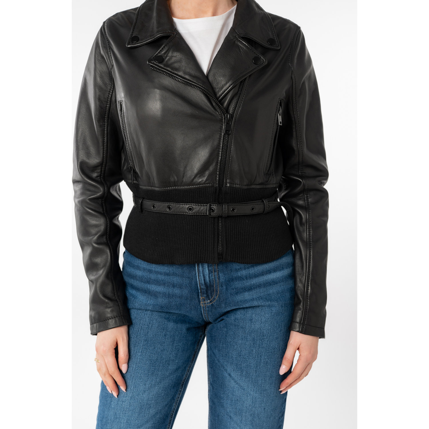 Kurtka skórzana damska Mauritius Czarna MWSunniva – Kurtki skórzane