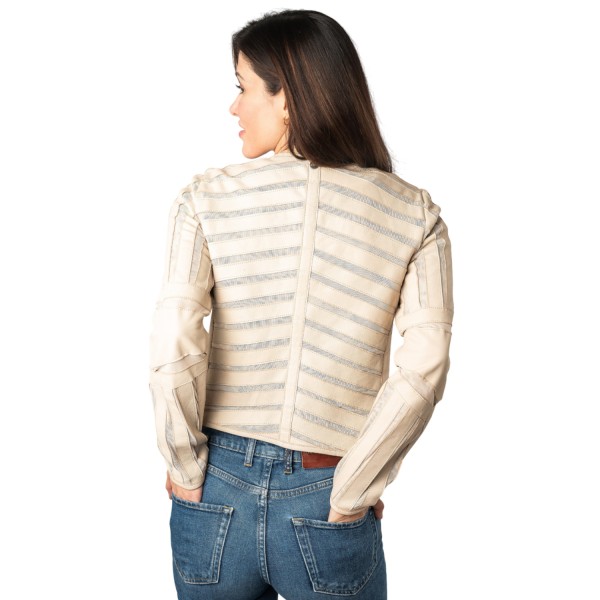 Kurtka skórzana damska Mauritius Beżowa MWSuri