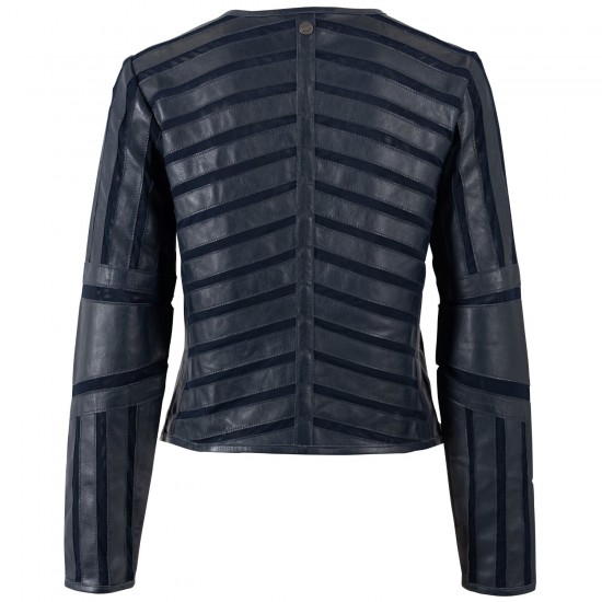 Kurtka skórzana damska Mauritius granatowa MWSuri