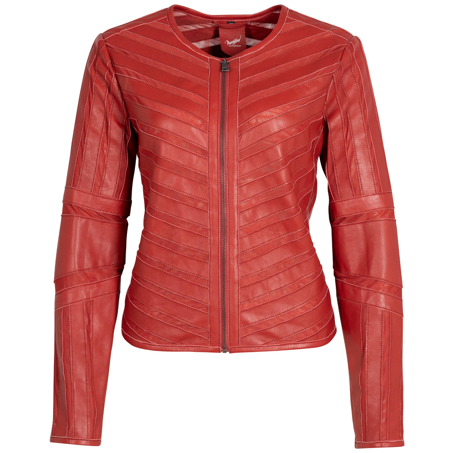 Kurtka skórzana damska Mauritius czerwona MWSuri – BLACK FRIDAY