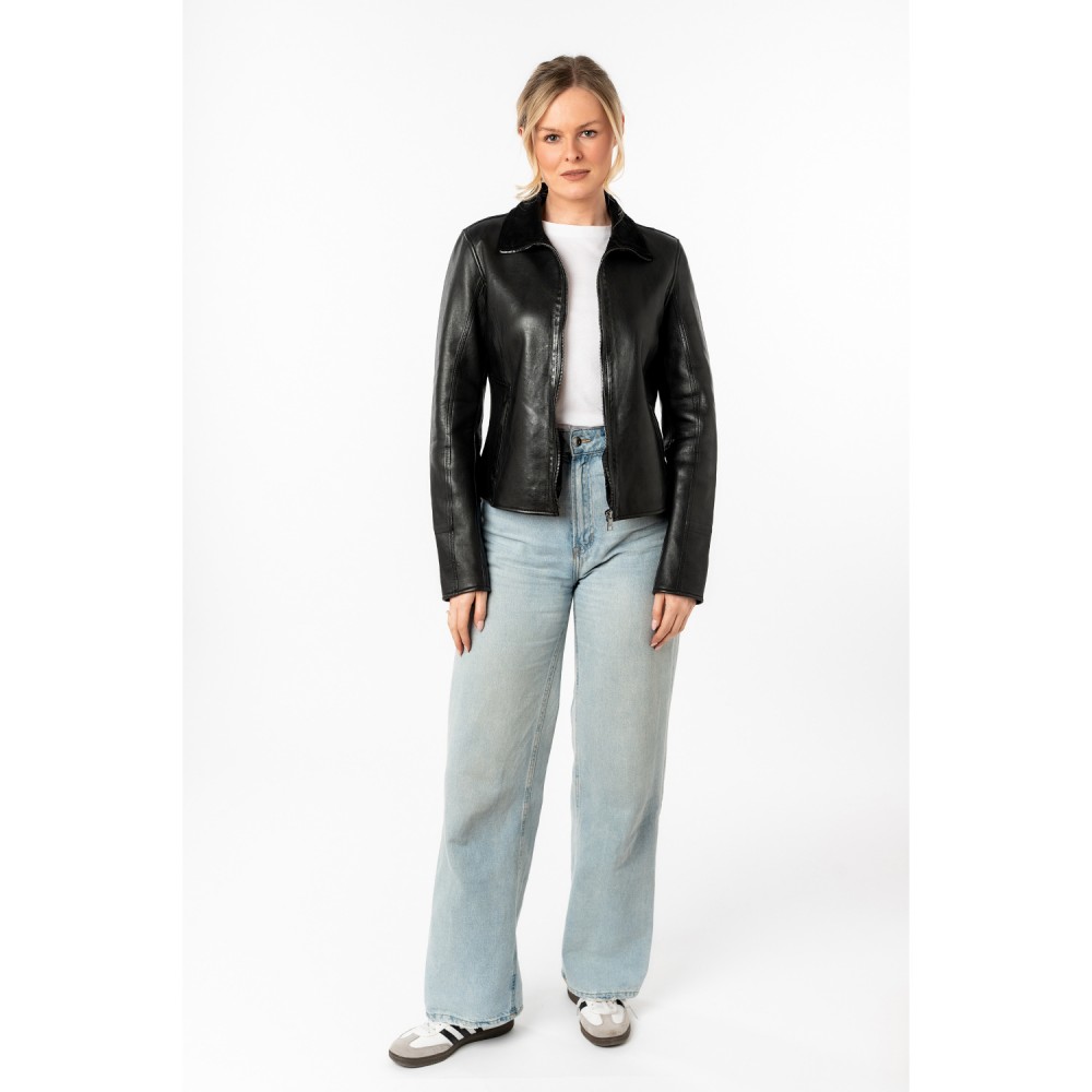 Kurtka skórzana damska Mauritius Czarna MWTabitha - readytowear