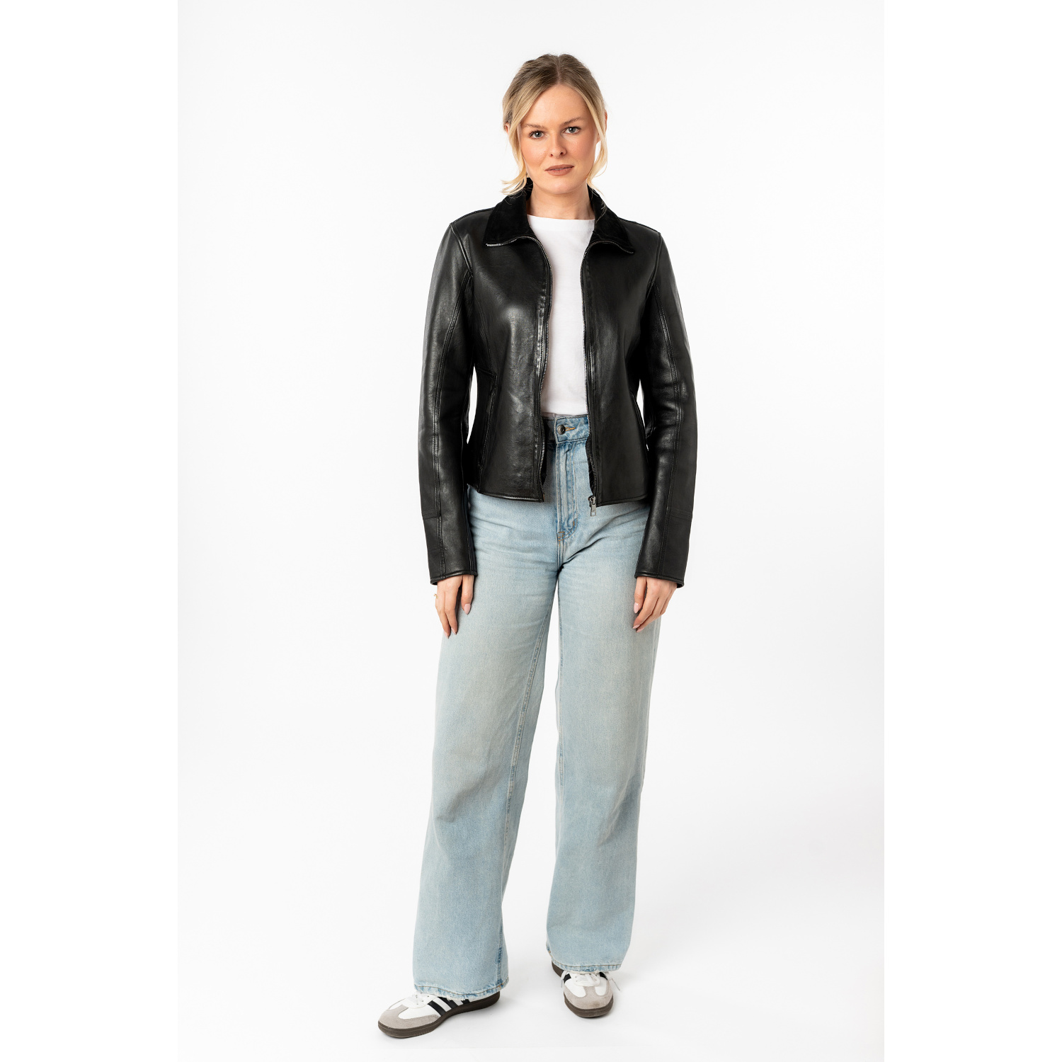 Kurtka skórzana damska Mauritius Czarna MWTabitha – Kurtki skórzane