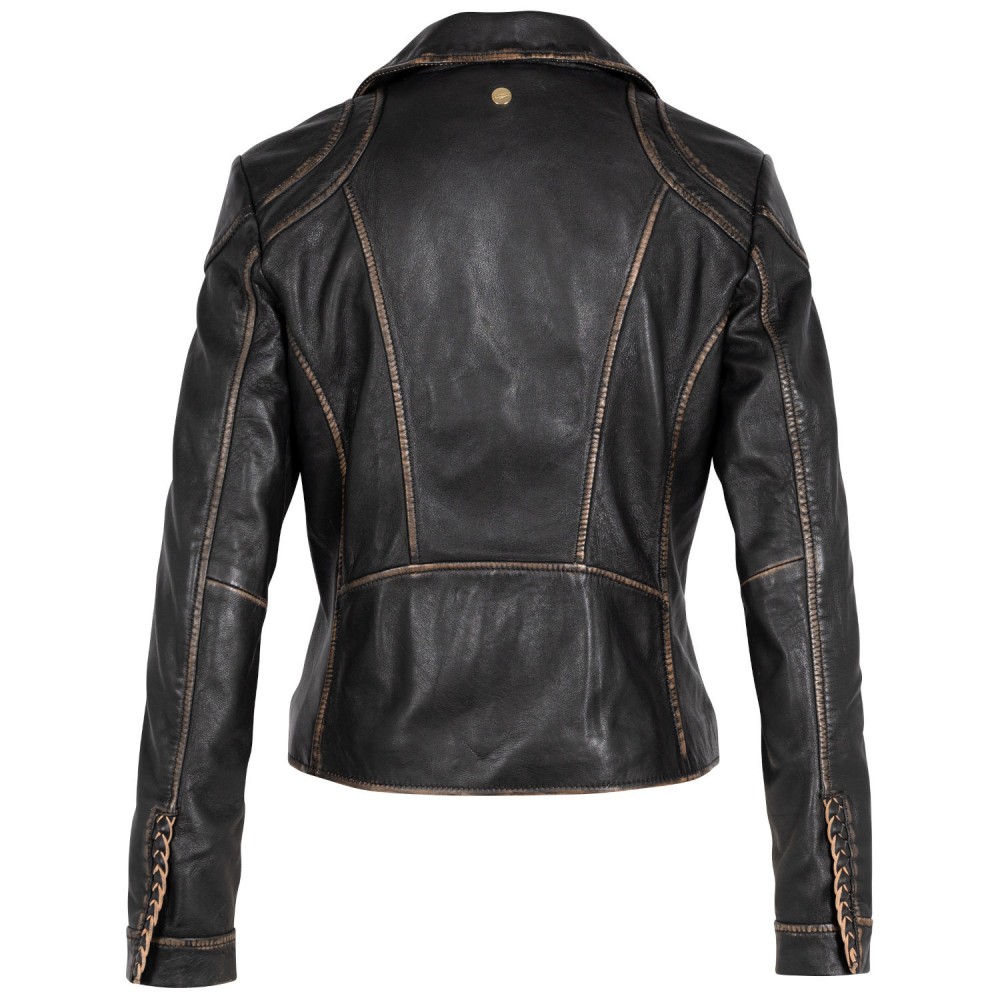 Kurtka skórzana damska Mauritius Czarna Vintage MWTaisha - readytowear