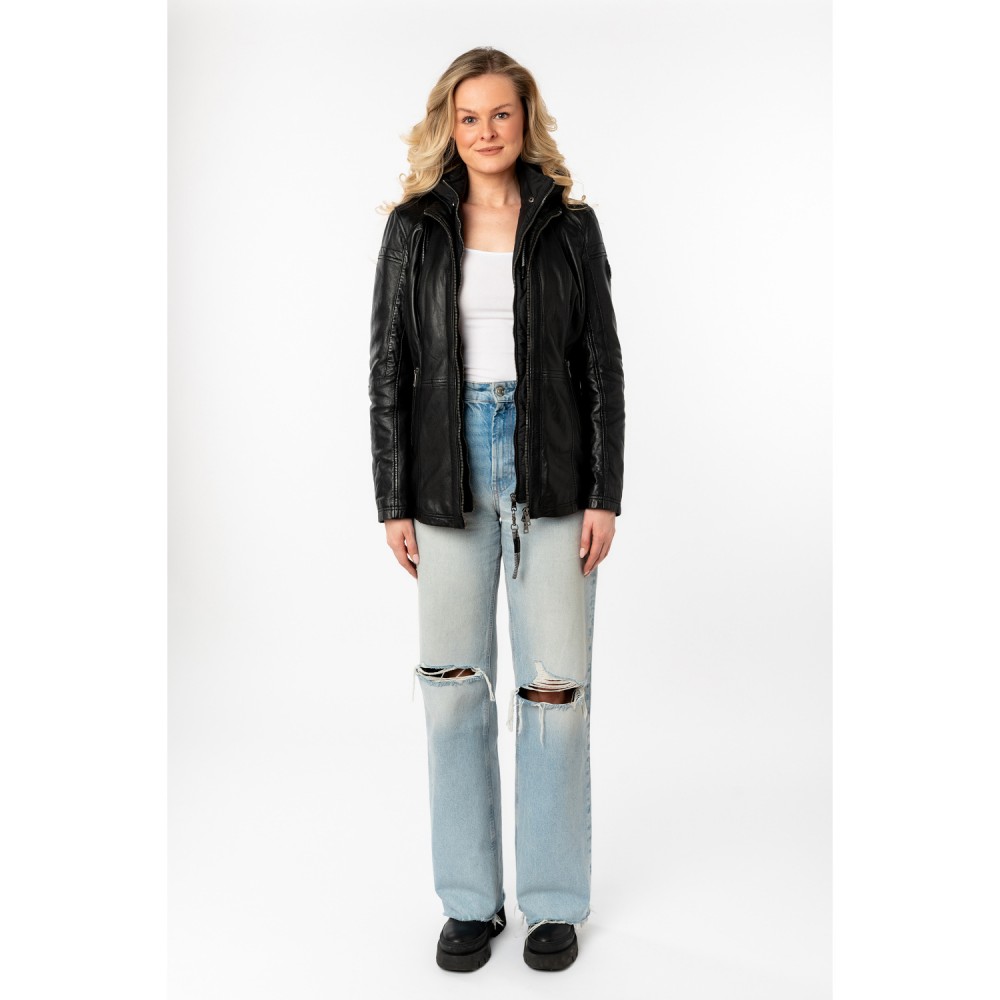 Kurtka skórzana damska Mauritius Czarna MWTaja - readytowear