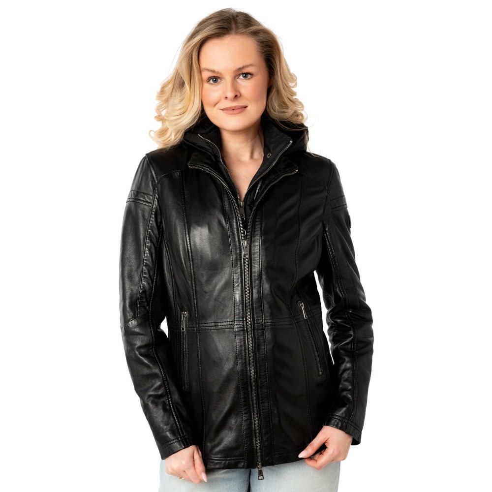 Kurtka skórzana damska Mauritius Czarna MWTaja