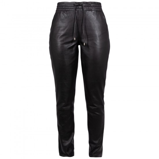 Spodnie skórzane damskie Mauritius czarne MWTamika