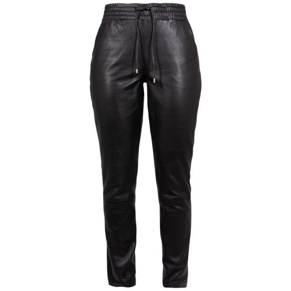 Spodnie skórzane damskie Mauritius czarne MWTamika