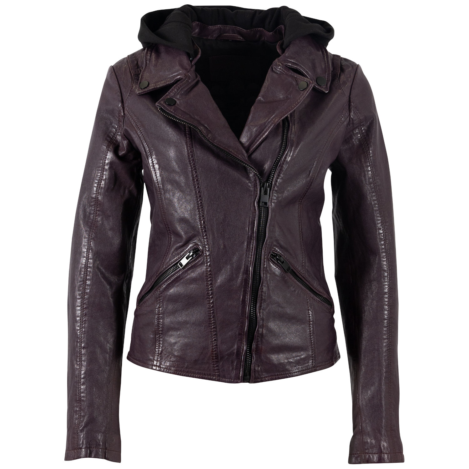 Kurtka skórzana damska Mauritius Ciemnofioletowa MWTary – BLACK FRIDAY