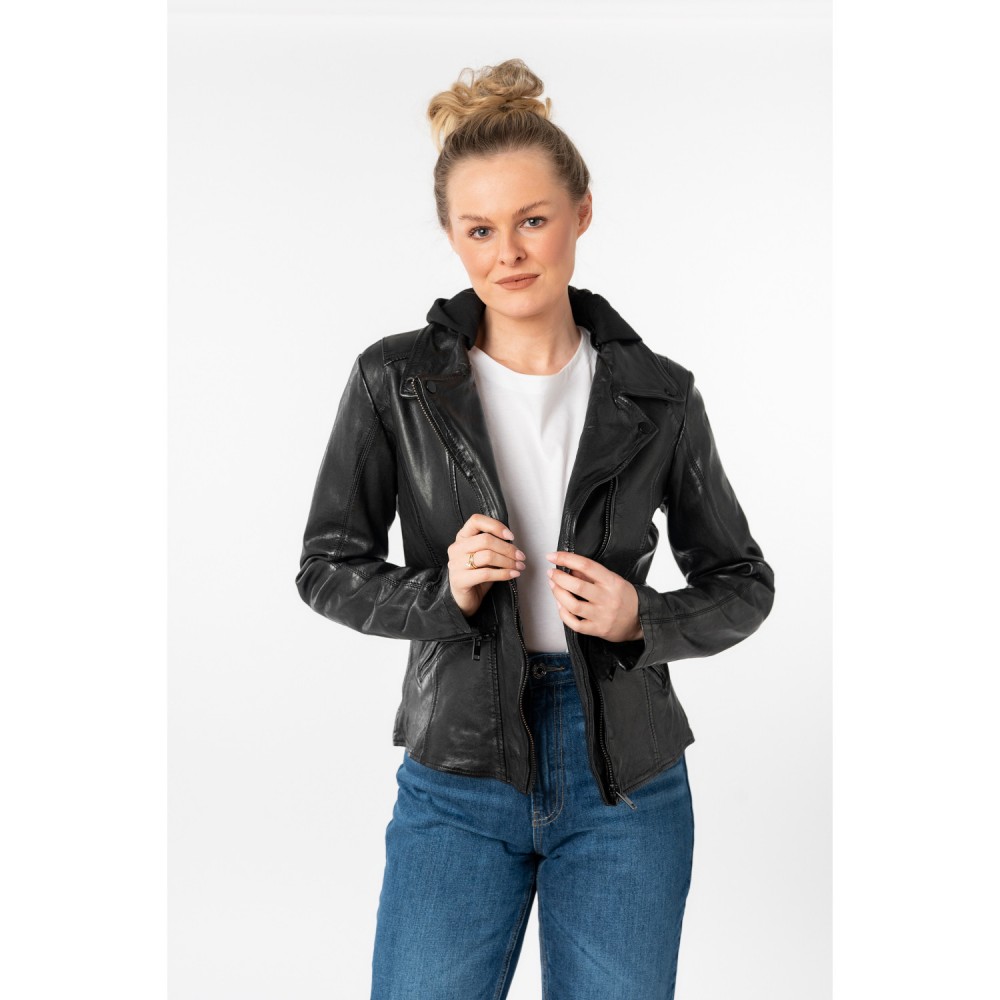Kurtka skórzana damska Mauritius Czarna MWTary - readytowear
