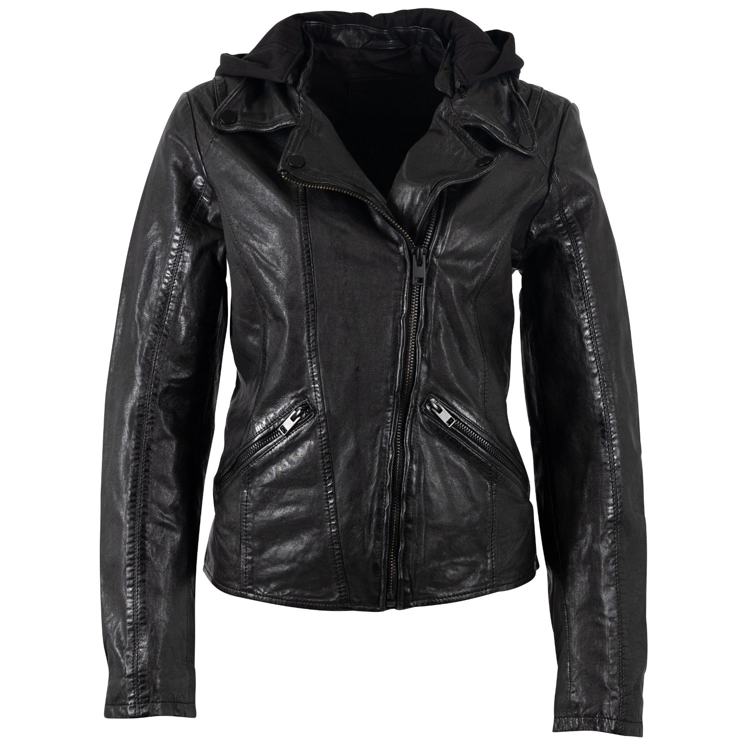 Kurtka skórzana damska Mauritius Czarna MWTary – Kurtki skórzane