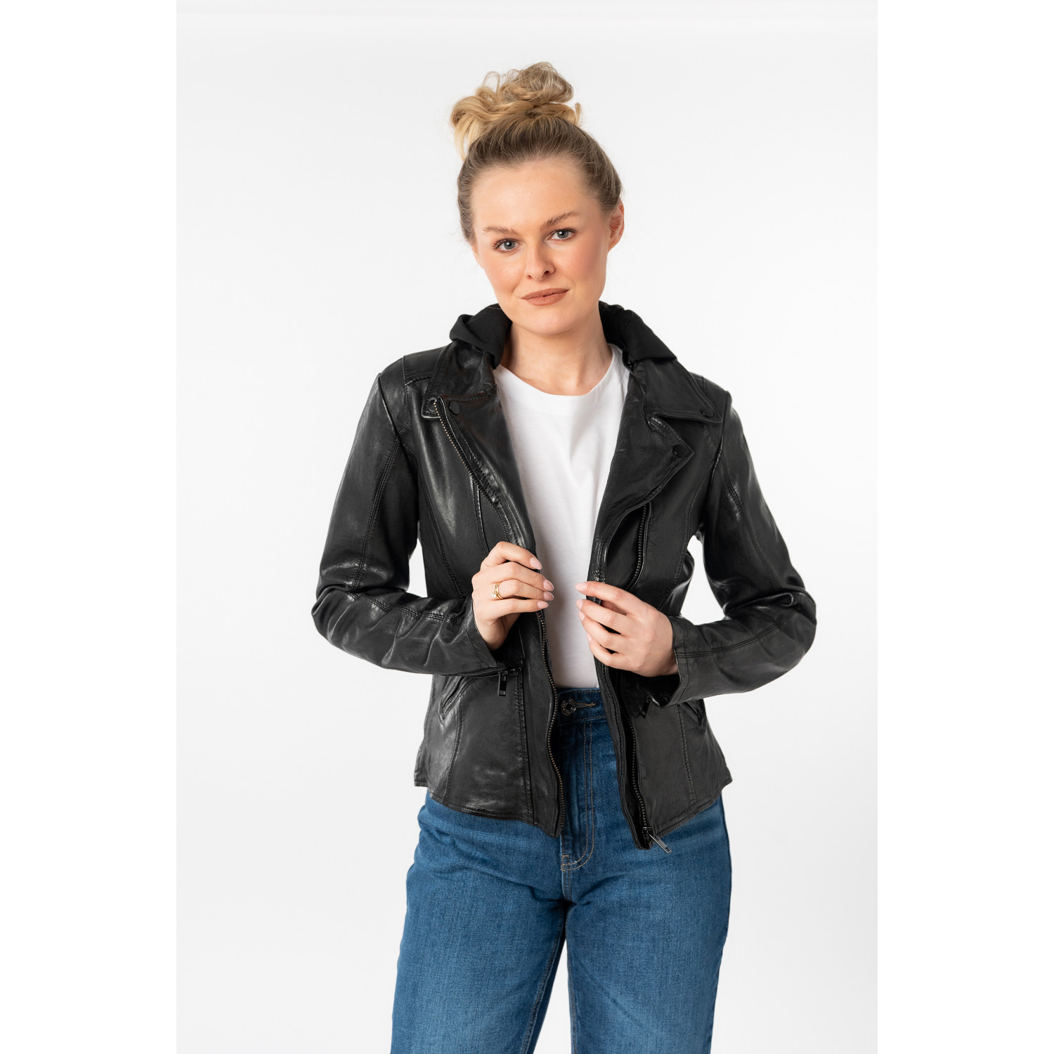 Kurtka skórzana damska Mauritius Czarna MWTary – Kurtki skórzane