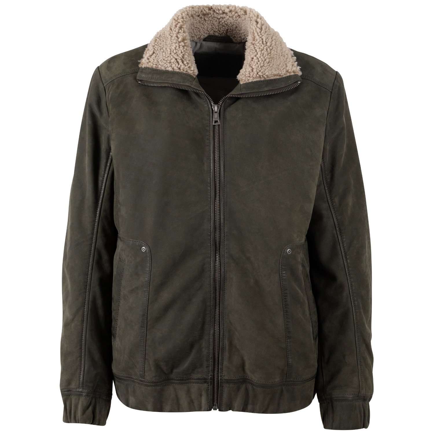 Kurtka skórzana damska Mauritius Oliwkowa MWTeya – Kurtki zimowe