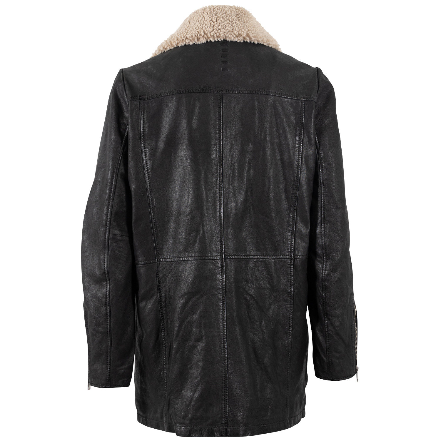 Damska skórzana kurtka Mauritius Czarna MWUdita – Kurtki zimowe