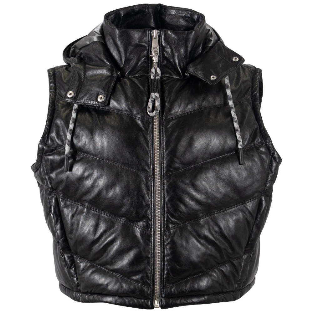 Kamizelka skórzana damska Mauritius Czarna MWValla