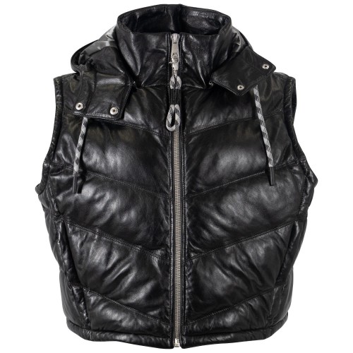 Kamizelka skórzana damska Mauritius Czarna MWValla