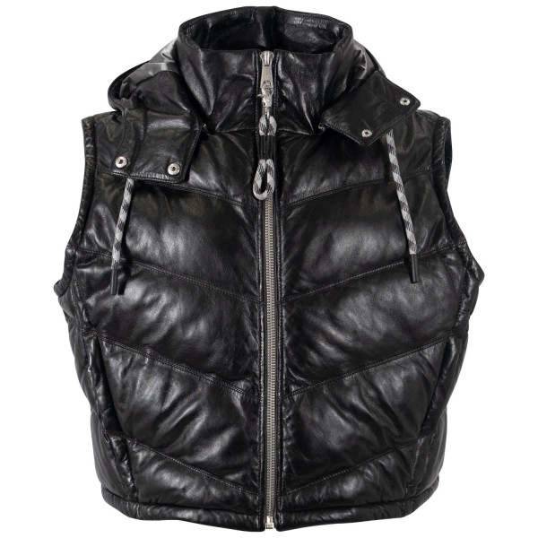 Kamizelka skórzana damska Mauritius Czarna MWValla