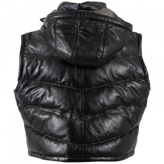 Kamizelka skórzana damska Mauritius Czarna MWValla