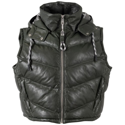 Kamizelka skórzana damska Mauritius Oliwkowa MWValla